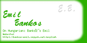 emil bankos business card